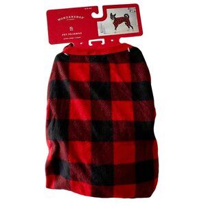 Wondershop Pet Pajamas Buffalo Check Black Red Dog XL NEW NWT
